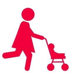 B'more Fit women pushing baby in stroller