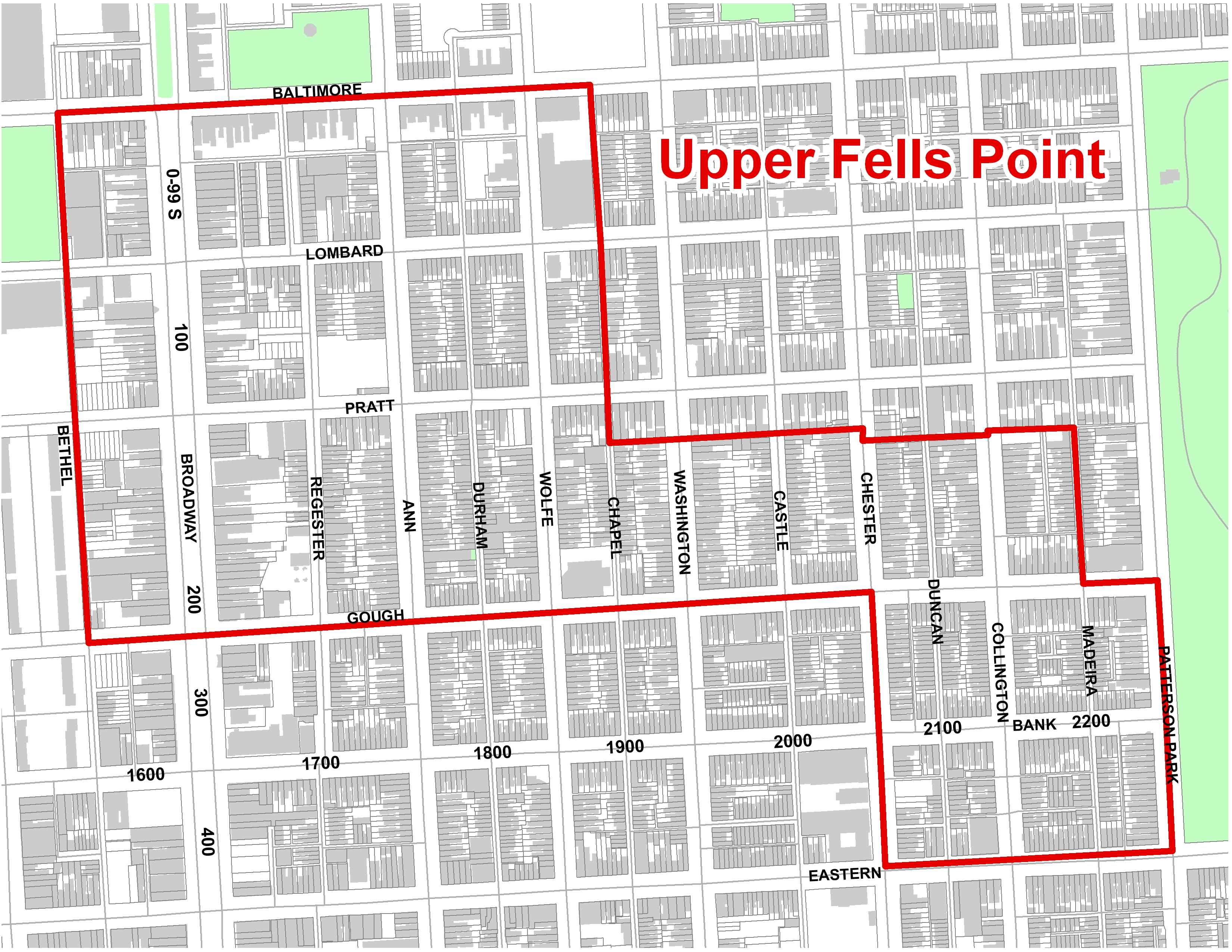 Upper Fells Point Map